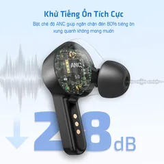 Tai nghe Bluetooth LETSCOM T19 - Âm thanh nổi sống động, chống ồn ANC, kết nối 10m, thời gian sử dụng lên tới 9 giờ, mẫu không dây tiện lợi.