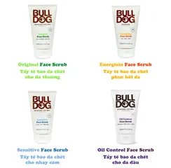 Tẩy Da Chết Bulldog Face Scrub Cho Nam - Làm Sạch Da Mặt, Kiểm Soát Dầu và Ngừa Mụn, 125ml