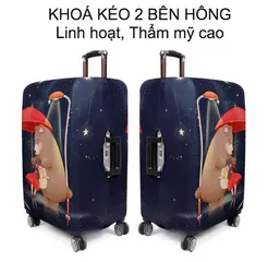 Túi Bọc Bảo Vệ Vali In Sắc Nét Bản Giới Hạn - Chất Liệu Thun Co Giãn 4 Chiều, Phong Cách Độc Đáo, Kiểu Dáng Thoải Mái cho Du Lịch