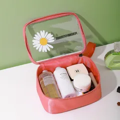 Túi Đựng Mỹ Phẩm Du Lịch Peachmysterious Sun Flower Trong Suốt, Kháng Nước, Thiết Kế Tinh Tế, Dung Tích Lớn - Phụ Kiện Thời Trang Hữu Ích