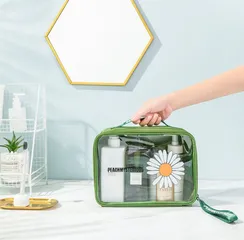 Túi Đựng Mỹ Phẩm Du Lịch Peachmysterious Sun Flower Trong Suốt, Kháng Nước, Thiết Kế Tinh Tế, Dung Tích Lớn - Phụ Kiện Thời Trang Hữu Ích