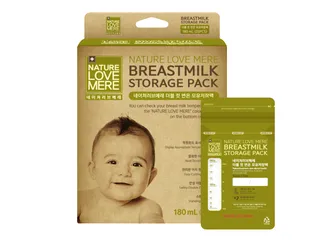 Túi Trữ Sữa Cảm Biến Nhiệt Nature Love Mere 180ml - Hộp 50 Túi An Toàn Không BPA, Tiện Lợi Cho Mẹ Bỉm Sữa