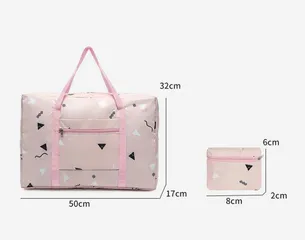 Túi Xách Du Lịch Gấp Gọn Họa Tiết Tam Giác Nhiều Màu - Túi Đựng Đồ Đi Phượt Tiện Ích, Chống Thấm Nước, Dễ Dàng Bảo Quản