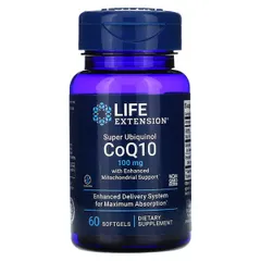 Viên uống hỗ trợ tim mạch Life Extension Super Ubiquinol CoQ10 100mg của Mỹ - Cải thiện sức khỏe tim mạch, không gluten, không biến đổi gen