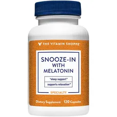 Viên uống Snooze-In With hỗ trợ giảm căng thẳng và tạo giấc ngủ ngon - Sản phẩm cải thiện chất lượng giấc ngủ tự nhiên 120 viên
