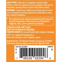 Viên uống tăng cường sức đề kháng The Vitamin Shoppe AHCC 1000mg - Hỗ trợ tế bào miễn dịch, bảo vệ sức khỏe hiệu quả
