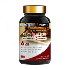Viên Uống Hồng Sâm và Đông Trùng Hạ Thảo Welson Red Ginseng - Tăng Cường Sức Đề Kháng, Bồi Bổ Cơ Thể, Hỗ Trợ Sức Khỏe Toàn Diện 60 Viên