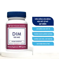 Viên Uống The Vitamin Shoppe Dim 100 MG Hỗ Trợ Cân Bằng Nội Tiết Tố Nữ - Ngăn Ngừa Lão Hóa, Cải Thiện Da và Giảm Triệu Chứng Tiền Mãn Kinh