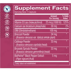 Viên Uống The Vitamin Shoppe Dim 100 MG Hỗ Trợ Cân Bằng Nội Tiết Tố Nữ - Ngăn Ngừa Lão Hóa, Cải Thiện Da và Giảm Triệu Chứng Tiền Mãn Kinh