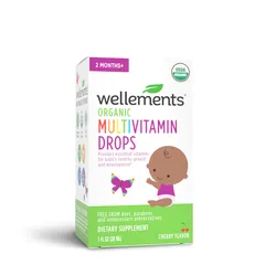 Giọt Vitamin Tổng Hợp Hữu Cơ Wellements Cho Bé Từ 2 Tháng - Hỗ Trợ Tăng Trưởng Và Phát Triển Khỏe Mạnh, USDA Organic 30ml