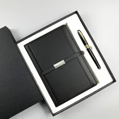 Bộ Quà Tặng Sổ Da A5 & Bút Kim Loại SD02-701 Đen - Quà Tặng Sang Trọng, Hữu Ích cho Dịp Đặc Biệt