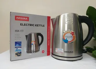 Ấm Siêu Tốc Hasuka HSK-177 - Bình Đun Nước Inox 304 1.7L, Đế Xoay 360º, Ngắt Tự Động, Tiết Kiệm Điện, Dễ Dàng Sử Dụng Cho Gia Đình