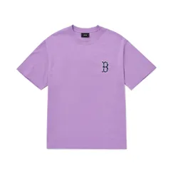 Áo Phông MLB Classic Monogram Boston Red Sox - Áo Thun Màu Tím Cổ Tròn Tay Ngắn Chất Cotton Cao Cấp Unisex