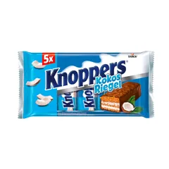 Bánh Socola Nhân Dừa Knoppers Kokos Riegel - Snack Ngon, Bổ Dưỡng Cho Ngày Dài Bận Rộn - 200g Kẹo Nguyên Chất