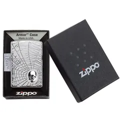 Bật Lửa Zippo 29931 Thiết Kế Đầu Lâu Mạng Nhện - Hàng Chính Hãng, Sang Trọng, Quà Tặng Độc Đáo