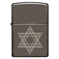 Bật Lửa Zippo 49685 Star of David Design - Bật Lửa Đồng Thau Khắc Biểu Tượng Tâm Linh Do Thái, Quà Tặng Độc Đáo