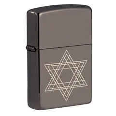 Bật Lửa Zippo 49685 Star of David Design - Bật Lửa Đồng Thau Khắc Biểu Tượng Tâm Linh Do Thái, Quà Tặng Độc Đáo