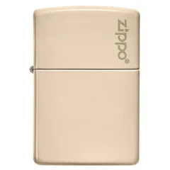 Bật Lửa Zippo Classic 49453ZL Màu Cát Sang Trọng - Logo Zippo Khắc Laser, Chất Liệu Đồng Thau Bền Đẹp, Quà Tặng Đẳng Cấp