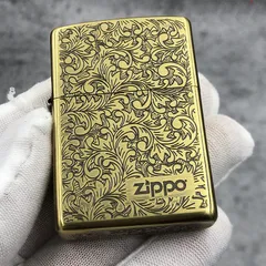 Bật Lửa Zippo Floral Design ZA-2-23B - Mạ Vàng Cao Cấp, Thiết Kế Hoa Văn Sang Trọng, Dùng Lại Trọn Đời, Quà Tặng Đặc Biệt