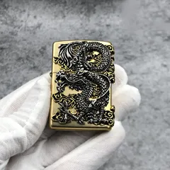 Bật lửa Zippo Flying Dragon ZA-1-80A - Bật lửa đồng thau cao cấp với họa tiết rồng điêu khắc độc đáo, quà tặng sang trọng cho tín đồ đam mê đồ sưu tầm.