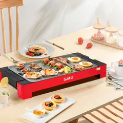 Bếp Nướng Điện SATO BN41 - Nhiều Mức Chỉnh Nhiệt, Khay Nướng Rộng, Không Khói - Hoàn Hảo Cho BBQ Tại Nhà 1500W