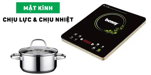 Bếp Từ Đơn Benny BI-2200/19 - 7 Chức Năng Nấu Ăn Hiện Đại 2200W, Bảng Điều Khiển Cảm Ứng, Thiết Kế Nhỏ Gọn và Tiện Dụng