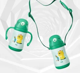 Bình Nước Giữ Nhiệt AAG 386 Cao Cấp - Thiết Kế Thông Minh, Ống Hút PP, Dung Tích 260ml, An Toàn Cho Bé, Giữ Nóng Lạnh Tốt
