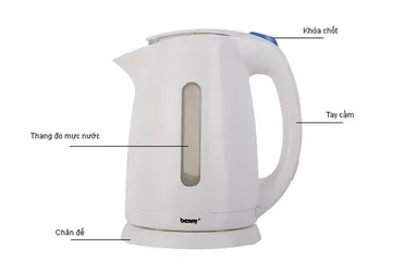 Bình Siêu Tốc Benny BJ-18 1.8L - Đun Nước Nhanh 2000W, Thiết Kế Tiện Lợi Cho Gia Đình, Chất Liệu Nhựa Chịu Nhiệt Cao Cấp