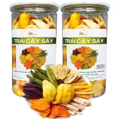 Combo 2 Hộp Trái Cây Sấy Khô Thập Cẩm Nguyên Cánh SK FOOD - Món Ăn Vặt Ngon Miệng, Đạt Chuẩn Vệ Sinh Thực Phẩm