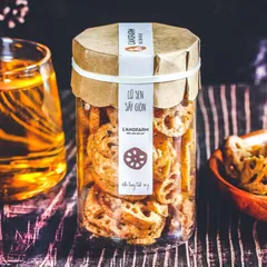 Combo 2 Hũ Củ Sen Sấy Giòn L'angfarm Mẫu Tobita - Snack Dinh Dưỡng Nguyên Liệu Từ Đồng Tháp, Hỗ Trợ Sức Khỏe
