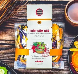 Combo 2 Túi Thập Cẩm Hoa Quả Sấy Giòn L'angfarm Mẫu Mawashi - Snack Healthy Từ Rau Củ Trái Cây Tươi Ngon, 800g
