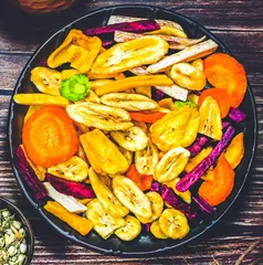 Combo 2 Túi Thập Cẩm Hoa Quả Sấy Giòn L'angfarm Mẫu Mawashi - Snack Healthy Từ Rau Củ Trái Cây Tươi Ngon, 800g