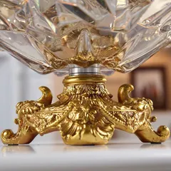 Đĩa Pha Lê Sang Trọng Để Hoa Quả & Bánh Kẹo - Trang Trí Nội Thất Tinh Tế Cho Phòng Khách & Nhà Hàng, Quà Tặng Độc Đáo