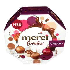 Kẹo Socola Storck Merci Lovelies Hộp Lục Giác Cao Cấp - Hương Vị Ngọt Ngào, Quà Tặng Ý Nghĩa Cho Mọi Dịp