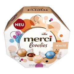 Kẹo Socola Storck Merci Lovelies Hộp Lục Giác Cao Cấp - Hương Vị Ngọt Ngào, Quà Tặng Ý Nghĩa Cho Mọi Dịp
