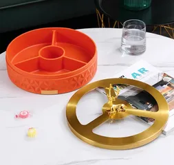 Khay đựng bánh mứt kẹo cao cấp hình hươu hiện đại - 4 ngăn thời trang, trang trí nhà ngày Tết, bảo quản đồ ngọt sạch sẽ