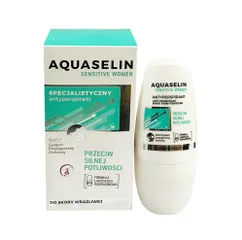 Lăn khử mùi Aquaselin Sensitive Women - Giảm mồ hôi hiệu quả cho nữ, nhẹ dịu, không cồn - 50ml