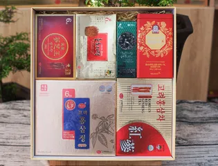 Set Quà Tết Sức Khỏe Hồng Sâm Hàn Quốc PS54-2500 - Hộp Quà Cao Cấp Ý Nghĩa Mang Lại Sức Khỏe Dồi Dào, Sang Trọng