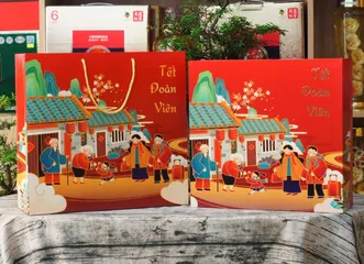 Set quà Tết sức khỏe PS51-1800 cao cấp - Quà tặng ý nghĩa cho năm mới, bao gồm trà, kẹo, nước và cao hồng sâm Hàn Quốc