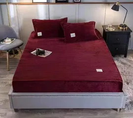 Thảm Nỉ Nhung Bọc Đệm Nhiều Màu - Đa Năng Thay Ga Giường, Lót Sàn, Kèm 2 Vỏ Gối Ngẫu Nhiên, Êm Áp Mùa Đông