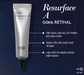 Tinh Chất Dưỡng Sáng Trẻ Hóa Da Oh!Oh! Resurface A 20ml - Chứa 0.06% Retinal, Tăng Cường Độ Ẩm, Sáng Mịn Da, Chống Lão Hóa