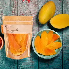 Xoài Sấy Dẻo L'angfarm - Snack Ngọt Thơm Ngon Trong Bao Bì Giấy Kraft, 225g, Dinh Dưỡng Tự Nhiên, Quà Tặng Tuyệt Vời