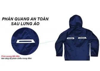 Áo Mưa Phản Quang Rando A+ Kèm Nón Xoay Tiện Lợi - Đồ Thể Thao Du Lịch An Toàn Cho Người Mặc Khi Đi Mưa