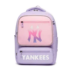 Balo Trẻ Em MLB Mega New York Yankees Tím Pastel 7ABK0012N-50LDL Kèm Túi Tote - Dành Cho Bé Trai và Bé Gái