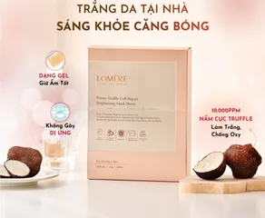 Bộ Dưỡng Trắng Da Lomere 5 Món - Sữa Rửa Mặt, Nước Cân Bằng, Tinh Chất, Kem Dưỡng, Mặt Nạ - Cấp Ẩm, Mờ Nám, Phục Hồi Da Tươi Sáng