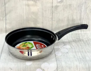 Chảo Inox Chống Dính Elmich MaxB EL-3765 16cm - Thiết Kế Sang Trọng, Đáy 3 Lớp, Phù Hợp Tất Cả Các Loại Bếp