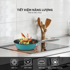 Chảo Inox Elmich Hera EL-8105 chống dính 20cm - Thiết kế hiện đại, lòng sâu, dùng cho mọi loại bếp, sang trọng và chống xước tối ưu