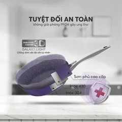 Chảo Inox Elmich Hera EL-8188 Chống Dính 28cm - Thiết Kế Sang Trọng, Bắt Nhiệt Tốt Dùng Với Tất Cả Các Loại Bếp