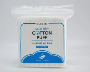 Combo 2 túi bông tẩy trang cotton 3 lớp 180 miếng Reskin - Bông mềm, không xơ, an toàn cho mọi loại da, dễ dàng tẩy trang