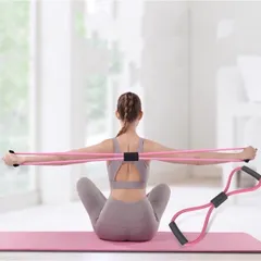 Dây kháng lực số 8 Justfit cho tập gym, yoga tại nhà - Dụng cụ thể thao dễ sử dụng, tay cầm êm ái, hỗ trợ giảm mỡ bụng hiệu quả